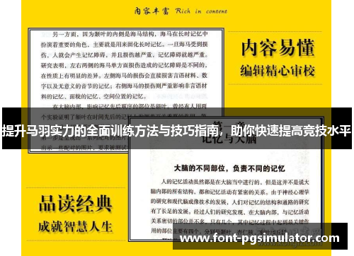 提升马羽实力的全面训练方法与技巧指南，助你快速提高竞技水平