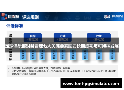 足球俱乐部财务管理七大关键要素助力长期成功与可持续发展 足球俱乐部财务管理七大关键要素助力长期成功与可持续发展